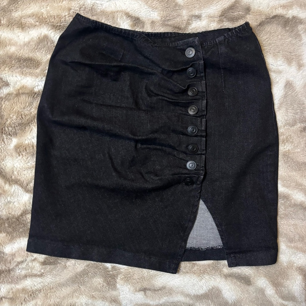 Denim skirt short